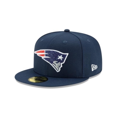 New England Patriots Gorra | New Era NFL Crystals From Swarovski 59fifty Fitted Cap Mexico - Azules
